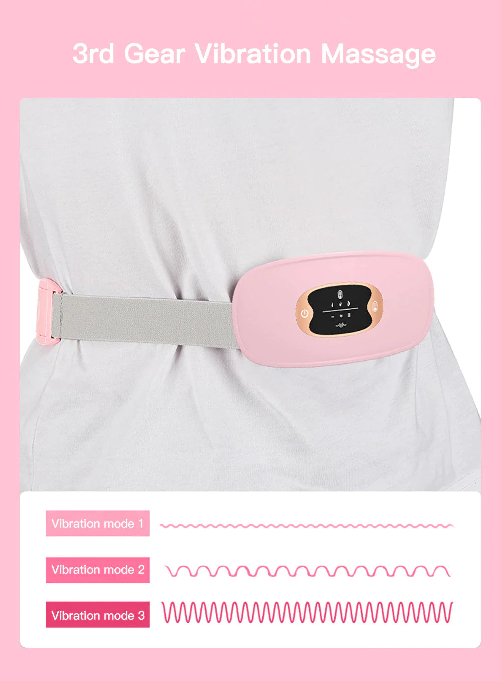 Electric Heating Menstrual Vibration Pad Belt