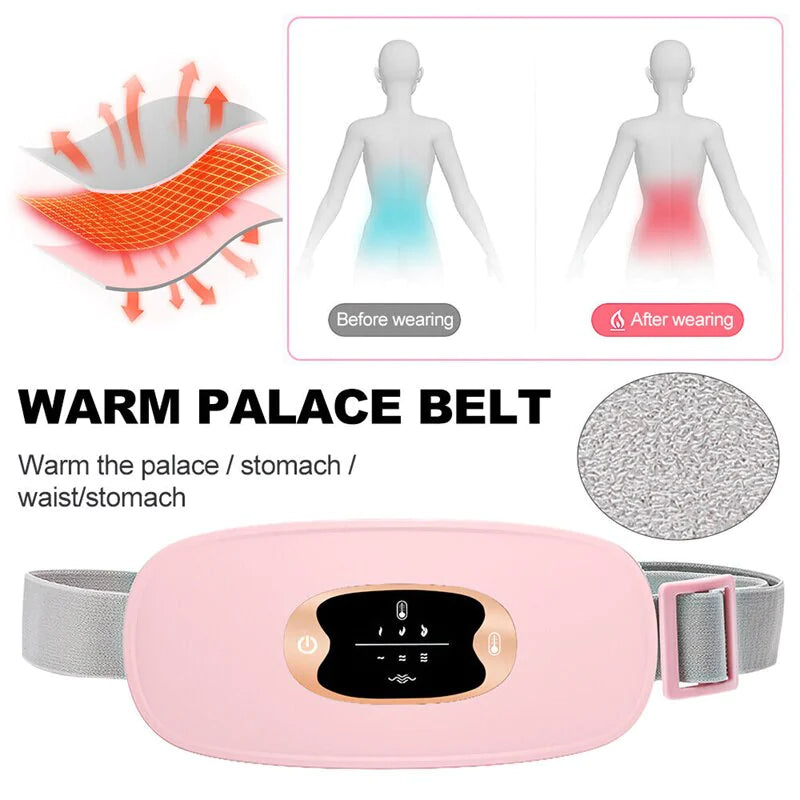 Electric Heating Menstrual Vibration Pad Belt