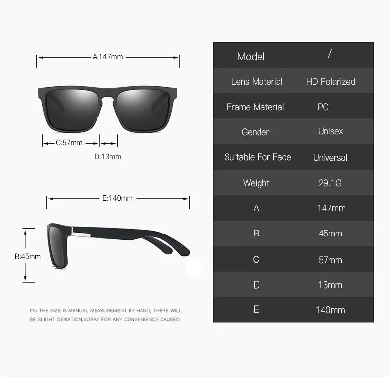 Square Polarized Sunglasses